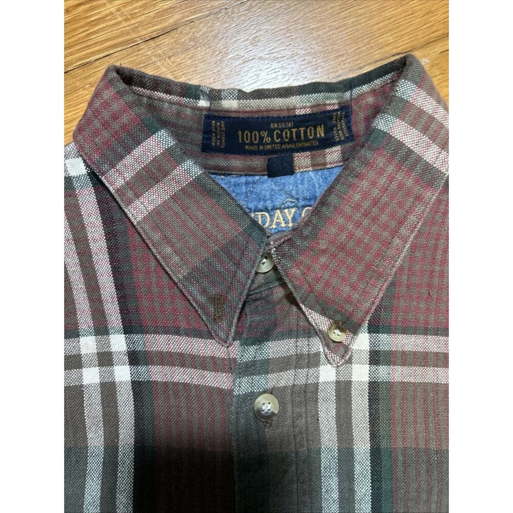 Vintage 90’s Fryday Club by NRK Men's Size Large Heavy 100% Cotton Button Up